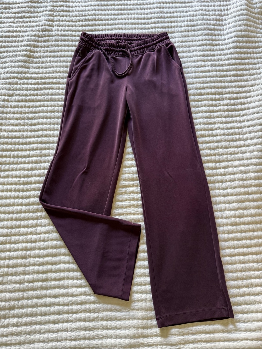 Athleta Seasoft Wide-Leg Pants in Plum